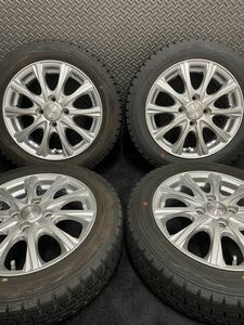 155/65R14 DUNLOP/WINTER MAXX WM01 18年製 JOKER 14インチ 4.5J＋45 100 4H スタッドレス 4本 ダンロップ 軽自動車 (9-B604)