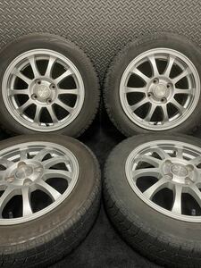 155/65R14 BRIDGESTONE/VRX 18年製 Stranger 14インチ 4.5J＋44 100 4H スタッドレス 4本 ブリヂストン 軽自動車 (1-B750)