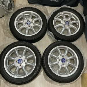 VRX バリ山 ダイハツ MINILITE ミニライト 4.5J +45 PCD100 スタッドレスタイヤ 165/55R15 ４本セット 4穴 4H 2020 美品 