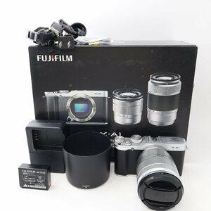 FUJIFILM ミラーレス一眼 X-A1 ズームレンズキット シルバー F X-A1BW/1650KIT