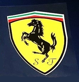 数量限定セール品　　Ferrari 　跳ね馬SF　マーク付き　ステッカー⑩