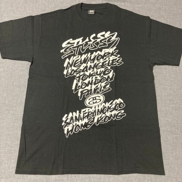 【未使用品】STUSSY x Phillips ワールドツアーtee 黒 L