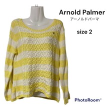 Arnold Palmer アーノルドパーマ　黄色　ボーダー　ニット_画像1