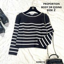 PROPORTION BODY DRESSING ボーダー　トップス　長袖_画像1