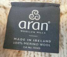 アイルランド製 ARAN WOOLENMILLS フィッシャーマンセーター _画像3