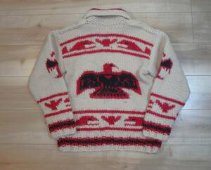 カナダ製 CANADIAN SWEATER カナディアンセーター サンダーバード柄カウチン S