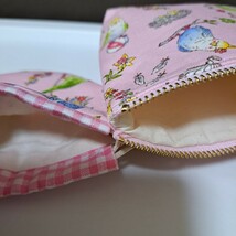 ミニ巾着とミニポーチセット インコ ピンク_画像5