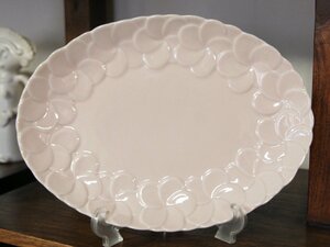 ジェンガラ JENGGALA 食器・陶器 Plain Oval Frangipani Plate / フラワー・フレーム【アウトレット】※同梱発送可