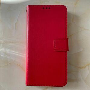 手帳型 スマホケース Android レッド 赤