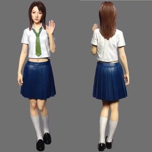 フィギュア 制服 高校生 可愛い スカート 女性 ミニチュア 樹脂製 1/12スケール フィギュア 全身 パンティ 女 未塗装 未組立 336