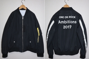 ■ONE OK ROCK ワンオクロック■2017 Ambitions JAPAN TOUR MA-1■L■ミリタリー ジャケット バンド ライブ ツアー グッズ dvd cd