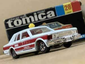 42 トミカ 1/65 ニッサン 430 セドリック 280E ブロアム タクシー ホワイト CEDRIC TAXI 黒箱 昭和 TOMICA TOMY トミー レア ミニカー