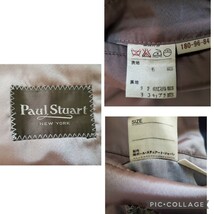 PAUL STUART/ポールスチュアート 細身XL相当A7サイズ 金ボタン ウール ダブルテーラードジャケット/ブレザー 紺ブレ ネイビー 紳士服_画像9