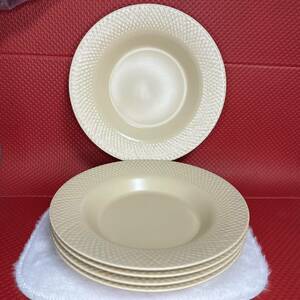 WEDGWOOD Stoneware STONEWEAVE RATTAN ウエッジウッド プレート 大皿 5客 セット