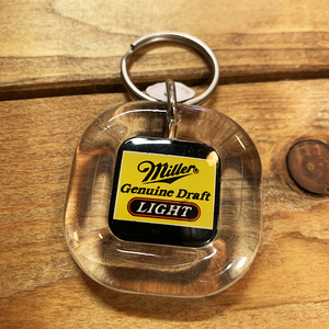 Miller Genuine Draft Keychain ミラービール アドヴァタイジング キーホルダー USDM ローライダー アメ車 アメリカ雑貨 USA DEAD STOCK