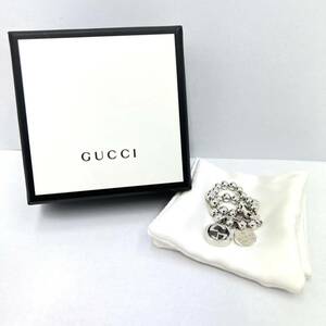 【K】GUCCI　グッチ　ボールチェーン　ブレスレット　AG925　シルバー　箱・保存袋あり　アクセサリー　メンズ　silver【1999】