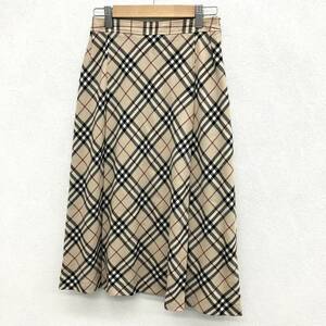 【T】BURBERRY LONODN　バーバリー ロンドン　スカート　ミディ　ロング　FX060-045　40サイズ　ノバチェック　ベージュ　お洒落【436】