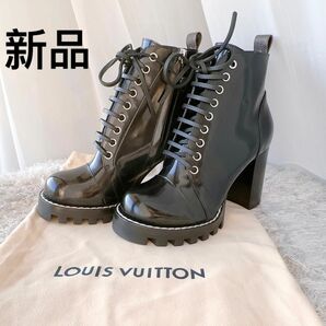 LOUIS VUITTON ルイヴィトン　アンクルブーツ　ハイヒール　ブーティ　ハイヒール　パンプス　靴　人気　新品 レースアップ