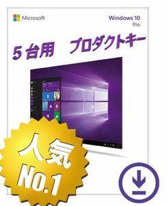 5個入Microsoft Windows 10 Pro 32bit/64bit 正規日本語版 + 永続 + インストール完了までサポート + 再インストール可能 + PDF マニュアル