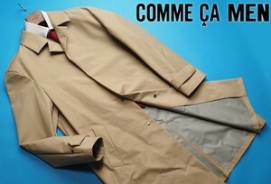 新品定価6.4万円 COMME CA MEN コムサメン ゴアテックス同等 Breathatec 防水透湿 ナイロン バルカラーコートLベージュ(15) 17MA03