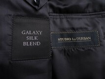 新品定価5.5万円 STUDIO by DURBAN ダーバン 秋冬 GALAXY SILK BLEND シルク混ウール マイクロドビー織柄 スーツA6濃紺(39) 0400240_画像5