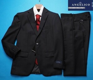 新品8万円 大手百貨店扱い 秋冬『ANGELICO アンジェリコ イタリア製生地』ウール100% ストライプ スーツA4濃灰(16) 17W-AG-1