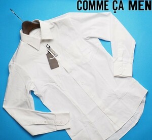 新品定価1.2万円 COMME CA MEN コムサメン ブロードクロス レギュラーカラードレスシャツS白(01) 08HY02