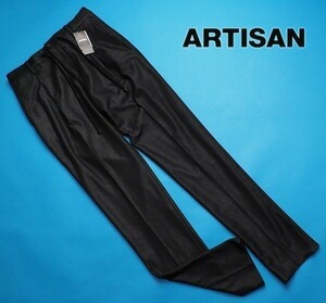 新品定価3.1万円 ARTISAN アルチザン 日本製 銀糸 ストレッチ スラックス/パンツM黒(05) 25PW05