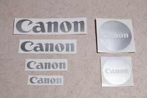 Canon　切文字ステッカー　各種6枚セット　シルバー（色の選択可）　（転写式）