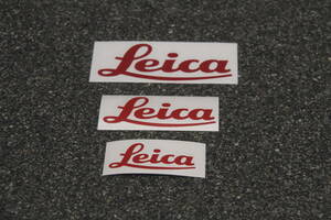 【　新品未使用　】Leica　切文字ステッカー　各種3枚セット　赤 （転写式）