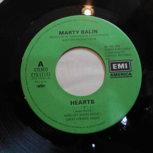 【EP3枚以上送料無料】 7inch / MARTY BALIN マーティー・バリン HEARTS ハート悲しく /EYS-17151/シングル/レコード/ROCK/国内盤の画像3