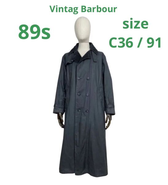 89s Barbour/バブアー レンチコート ヴィンテージ ワックスコットン