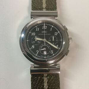 最終極美品ギャラ箱付　IWC ダヴィンチSL iw372810 メカクォーツ　クロノ　メンズ腕時計　新品ベルト2本付き