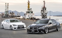 【M’s】LEXUS LS40 後期 LS460 LS600h (F-SPORT用) AIMGAIN 純VIP SPORT サイドアンダースポイラー 左右 FRP エイムゲイン エアロ_画像9