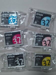 IC6CL32 純正 期限不明 ICBK32 ICY32 ICC32 ICM32 ICLC32 ICLM32 6個セット EPSON エプソン IC32 ひまわり N