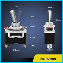 GTIWUNG トグルスイッチ防水 キャップ 付 1回路2接点 フリックスイッチ シングルジョイント トグルスイッチ AC125V 10A / AC250V 6A_画像2