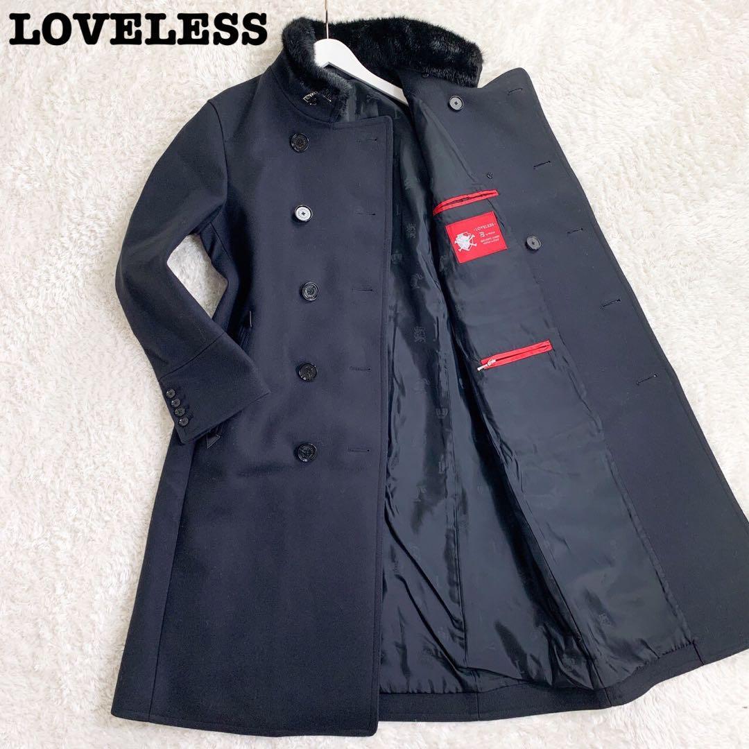 極美品》ラブレス LOVELESS ピーコート ラビットファー ダブルボタン