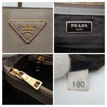 PRADA プラダ ハンドバッグ ガレリア サフィアーノ グレー系 ハンドバッグ トートバッグ ショルダーバッグ 2way 三角ロゴ 白タグ 正規品_画像9