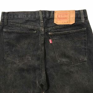 漢の休日 90s 訳あり ビンテージUSA製 米国製 先染め ブラック Levi’s 501 W34 ストレート メンズ ジーパン デニム