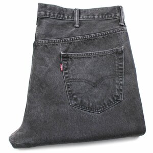 ★Levi'sリーバイス 550 ブラック デニムパンツ w44 L30★SDP2246 特大 ジーンズ テーパード ワイド バギー ルーズ オーバーサイズ