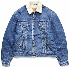 ★90s Levi'sリーバイス 71500 ボアライナー デニムジャケット 4ポケット XL★ユーロ オールド トラッカー ボアジャケット オーバーサイズ