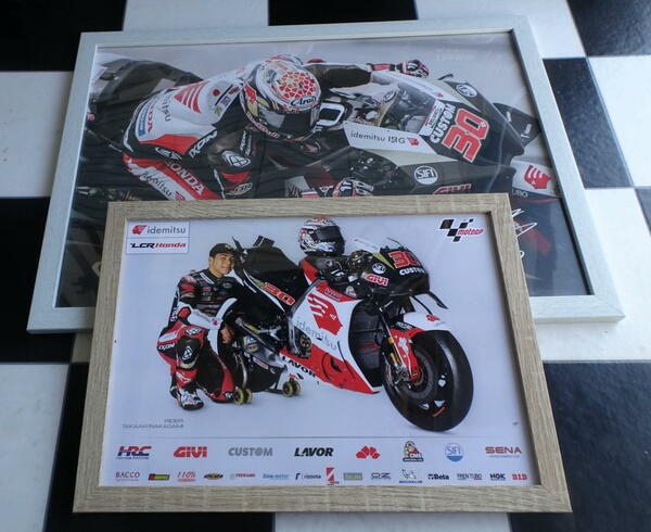 【MotoGP】LCR Honda IDEMITSU ＃30 中上貴晶 A3・A4サイズ額入りポスター(非売品) 合計2点セット Takaaki Nakagami 出光 RC213V