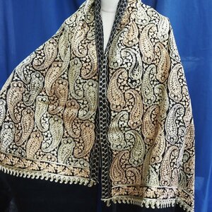 着物通 総刺繍 ショール ウール 和装 洋装 大判 豪華 プレゼントに最適 ストール 05