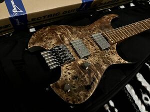 新品同様！極上杢目個体！Ibanez Q52PB-ABS [SPOT MODEL] アイバニーズ　ヘッドレス　ステンレスフレット　エリクサーoptiweb弦