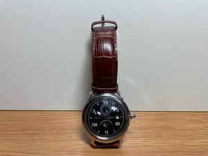 100円〜 メンズ腕時計 Lomond ORIGINAL 自動巻き 22JEWELS 3 BAR ルモンド 動作品 22石 革ベルト ブランド時計