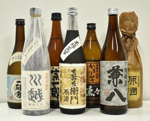 ◆2220◆未開栓 焼酎 7本 兼八　宗一郎　一刻者　喜左衛門 原酒　からり芋 燻々　川越　たちばな原酒　720ml 25度 35度 36度 【同梱不可】