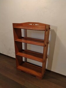 1116-7 retro old Japanese-style house . use 4 step . rust shelves bookcase height approximately 97.5cm width approximately 61cm depth 22.5cm