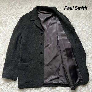 Paul Smith ポールスミス EMMECI チェスターコート ロング チャコールグレー ウール ナイロン M