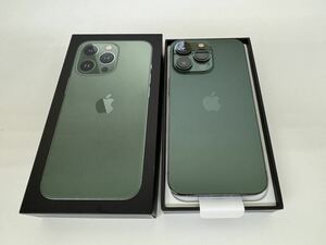 【香港版】 AppleCare+盗難紛失プラン 美品 Apple iPhone 13 Pro 512GB アルパイングリーン SIMフリー 物理DualSIM シャッター音無