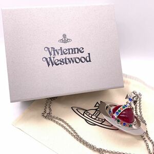 【未使用品】 Vivienne Westwood ヴィヴィアン・ウエストウッド ジャイアントオーブ ピンク ネックレス ペンダント 保存袋 タグ 箱